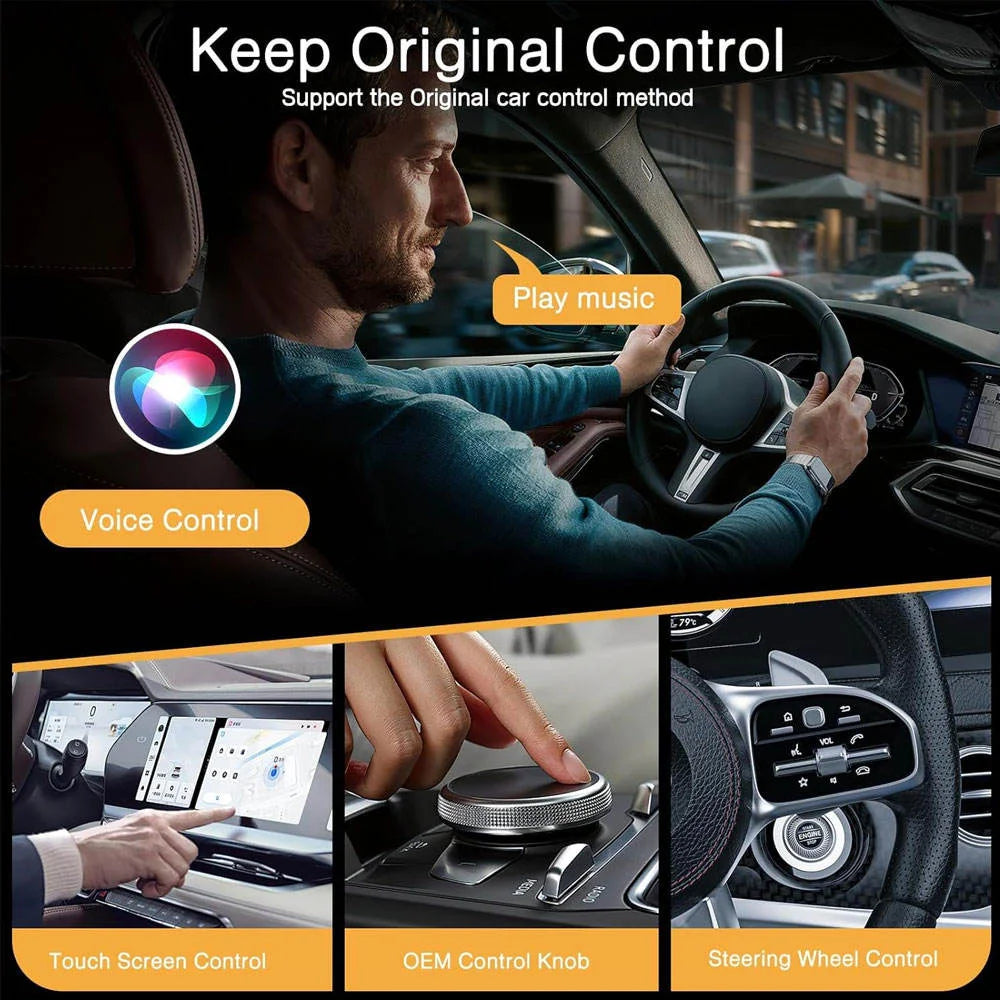 Skilldrive 2026 2 in 1 CarPlay Wireless Android Auto Adapter AI Smart Box Intelligent System USB for Wired CarPlay Car