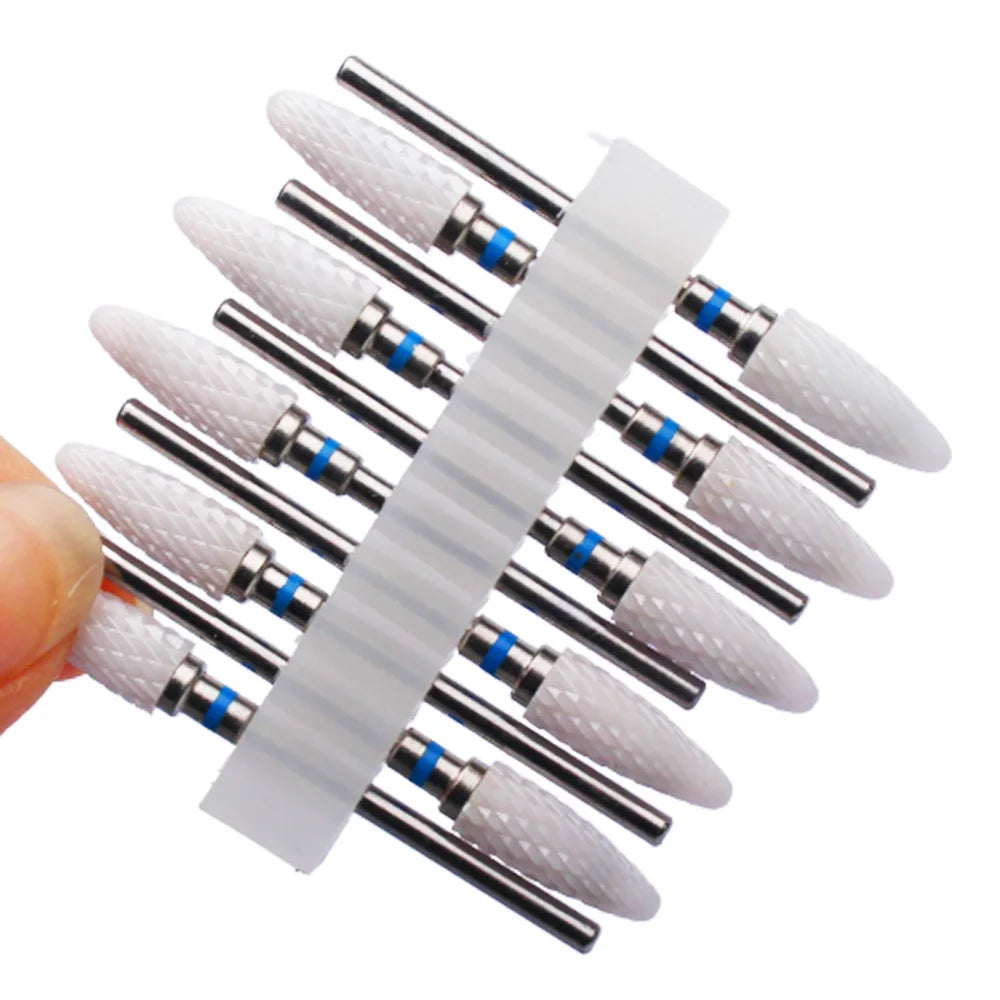 10pc Carbide Manicure Drills Nail Drill Bits Set Milling Cutters Kits Gel Polish Remover Files Electric Burr Tools Accesstries