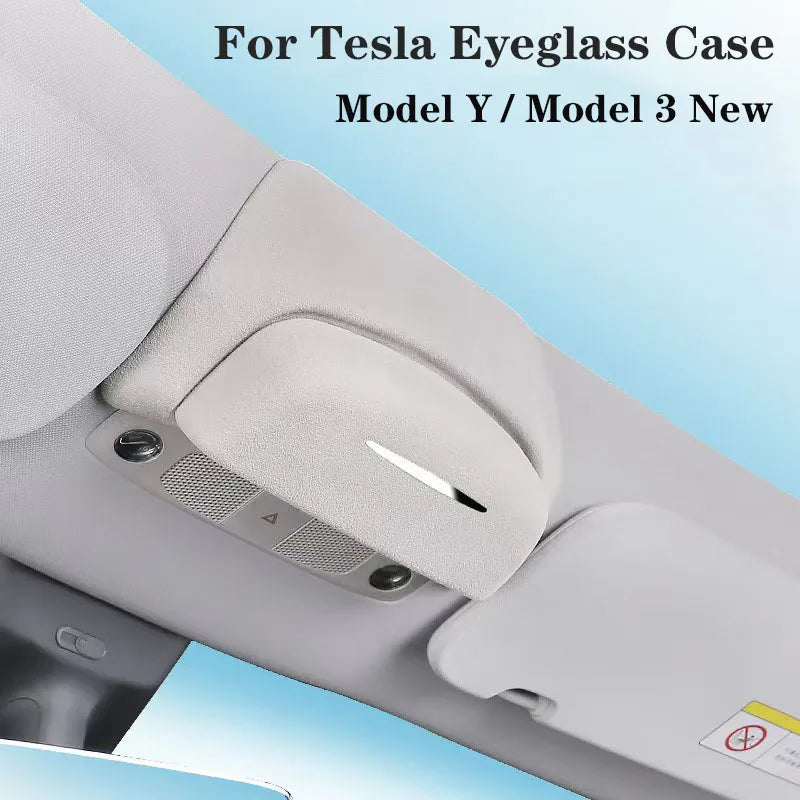 Car Glasses Case For Tesla Model Y Model 3 Sunglasses Storage Clip Car Roof For TESLA Model3  Interior Model Y 3 Accessories
