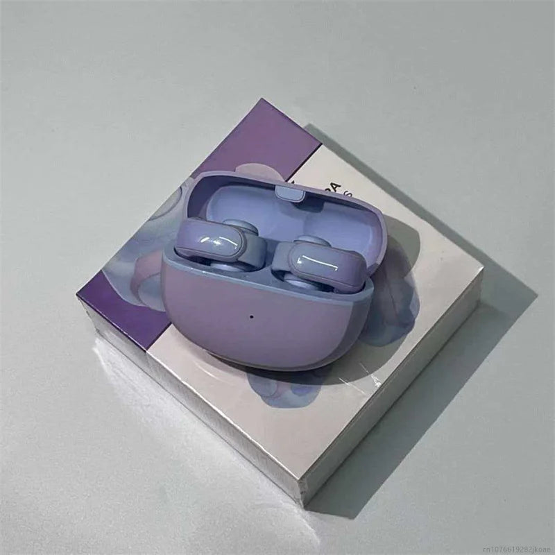 V12 Ear Clip Earphone Wireless Bluetooth HD Call Headphones Sports Gaming Open Headset HiFi Stereo Earbuds 350mAh Long Standby