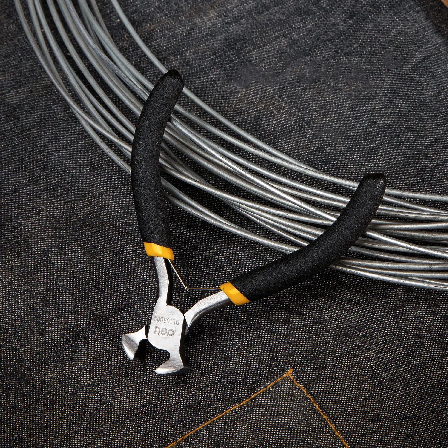Deli 1 Pcs Mini Pliers Making Pliers Precision Wire Cutters, Needle, Round & Bent Nose for Making, Chain Nose, Craft, Earring