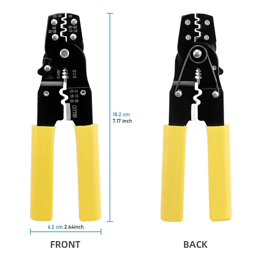 Multifunctional Crimping Pliers Wire Stripper Cutter Crimper 10-26AWG Crimping Tool Terminals Electrical Clamp Mini Tools