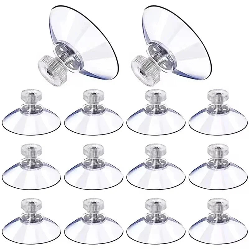 5/10/20/30pcs Suction Cups Hook with Screw Clear PVC Sucker Pads Hook Strong Adhesive Windows Glass Suction Cup Holder Hook