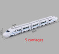 Kids DIY Simulation High Speed Railway Train Toy Car Electric Sound Light Model Train Educational Toys for Boys Girls Gift