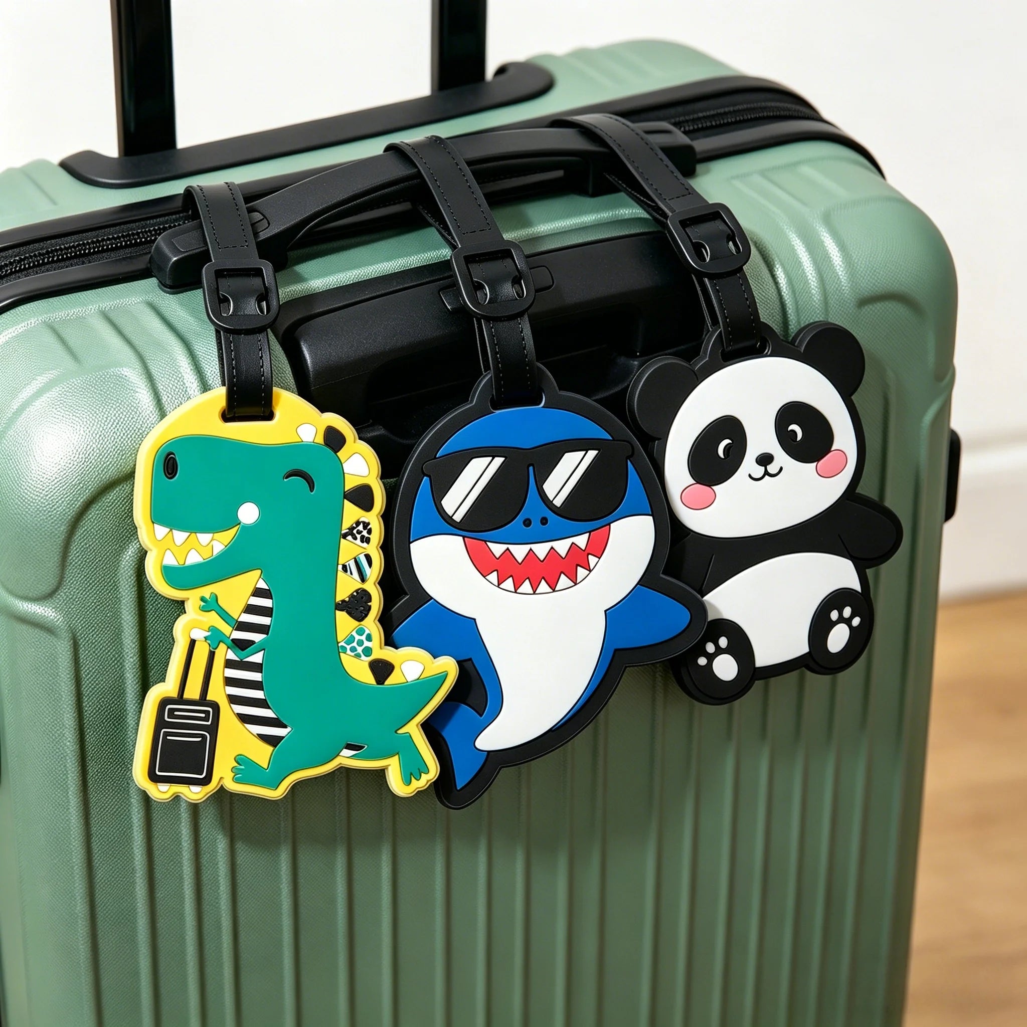 Cute Luggage Tags for Women Men, Travel Suitcase Tags Luggage Tags Series Identify Label Checked Baggage Anti-loss Tag