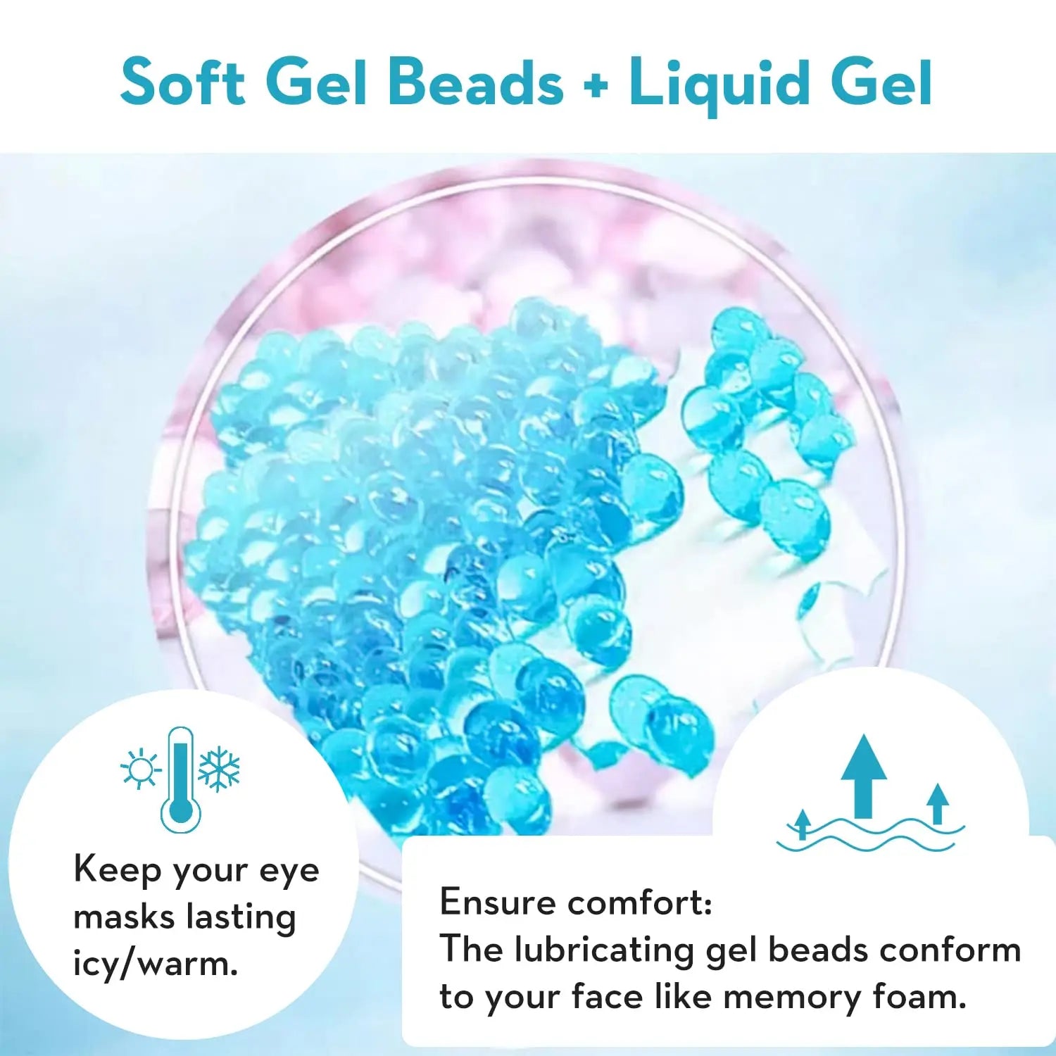Reusable Cooling Eye Mask for Puffy Eyes, Migraine Relief, and Eye Fatigue - Gel Eye Mask with Cold Therapy and Eye Ice Pack
