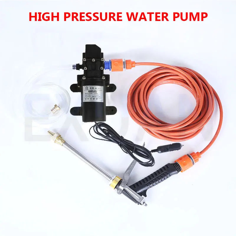 12V Portable Car Pressure Washer High Pressure Water Pump Electric Car Wash Cleaner Spray Gun Kit for Vehicle Motorcycle Cleanin