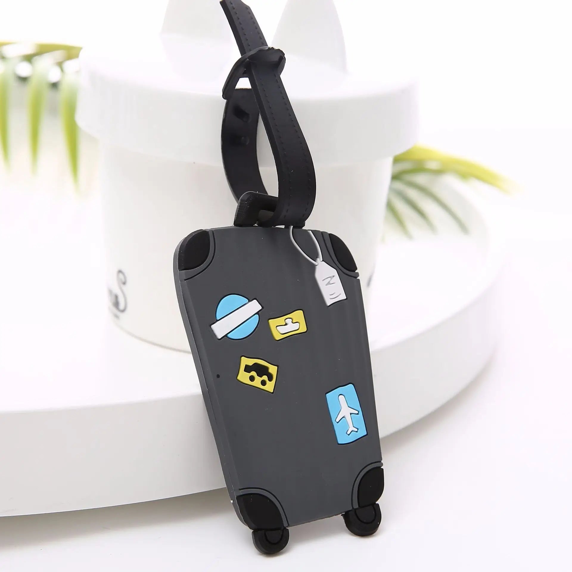 Aluminium Travel Luggage Tags Reusable Suitcase Baggage Labels Holiday Suitcase Labels Travel Bag ID Plane Identifier With Ropes