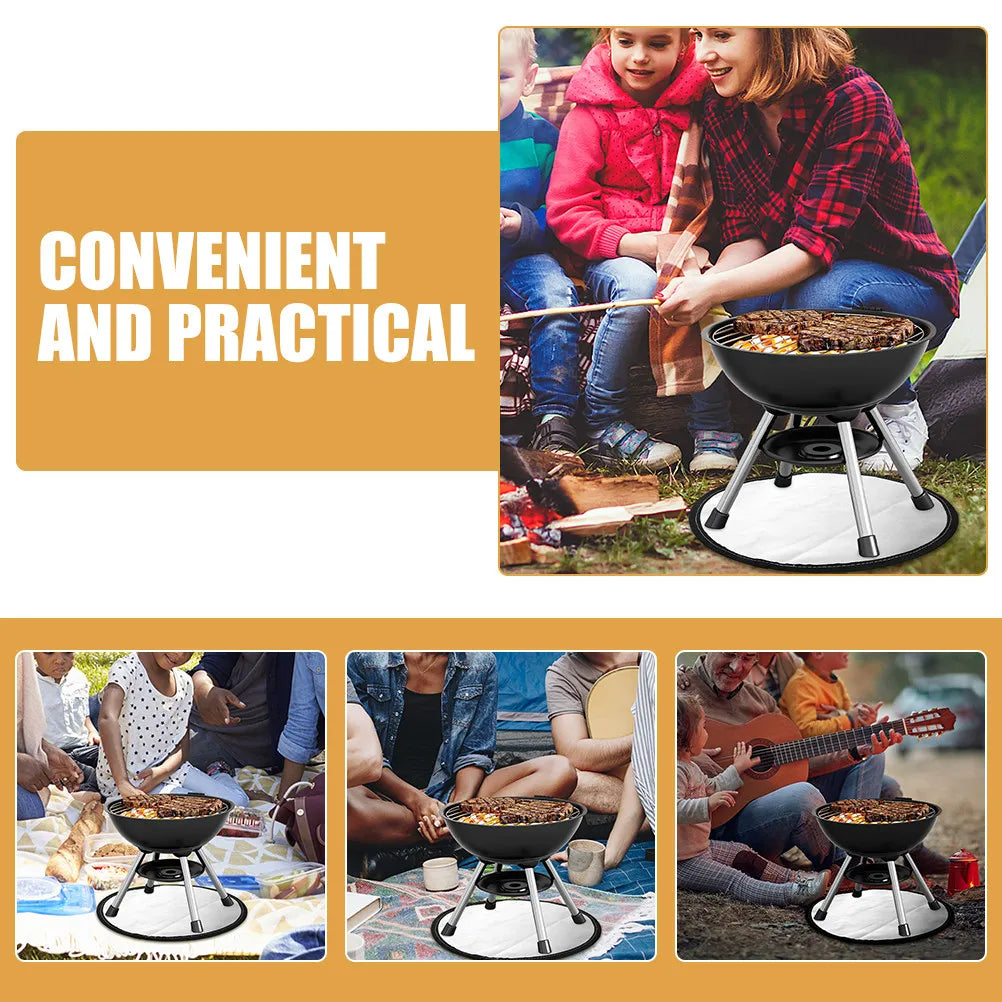 Fireproof Barbecue Grill Mat Camping Fire Retardant Pad Heat Resistant Outdoor Fire Mat for Bbq Picnic Protection