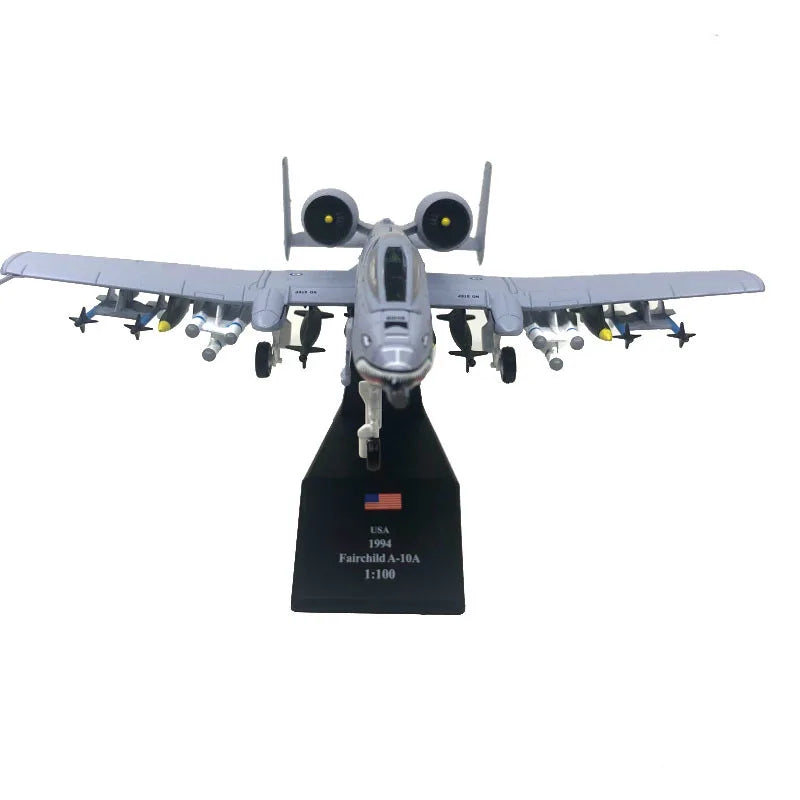 JASON TUTU 1/100 Scale Diecast Metal A10 Fighter Fairchild Republic A-10 Thunderbolt II GIFT