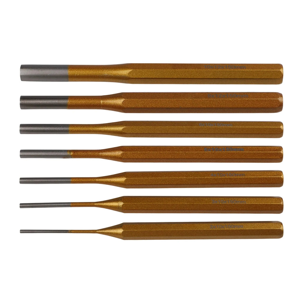 7pcs/set 2/3/4/5/6/8/10mm Cylindrical Punch Chisel Roll Pin Punch Tool Remover Heavy Duty Chisel Cone Punch Watch Repair
