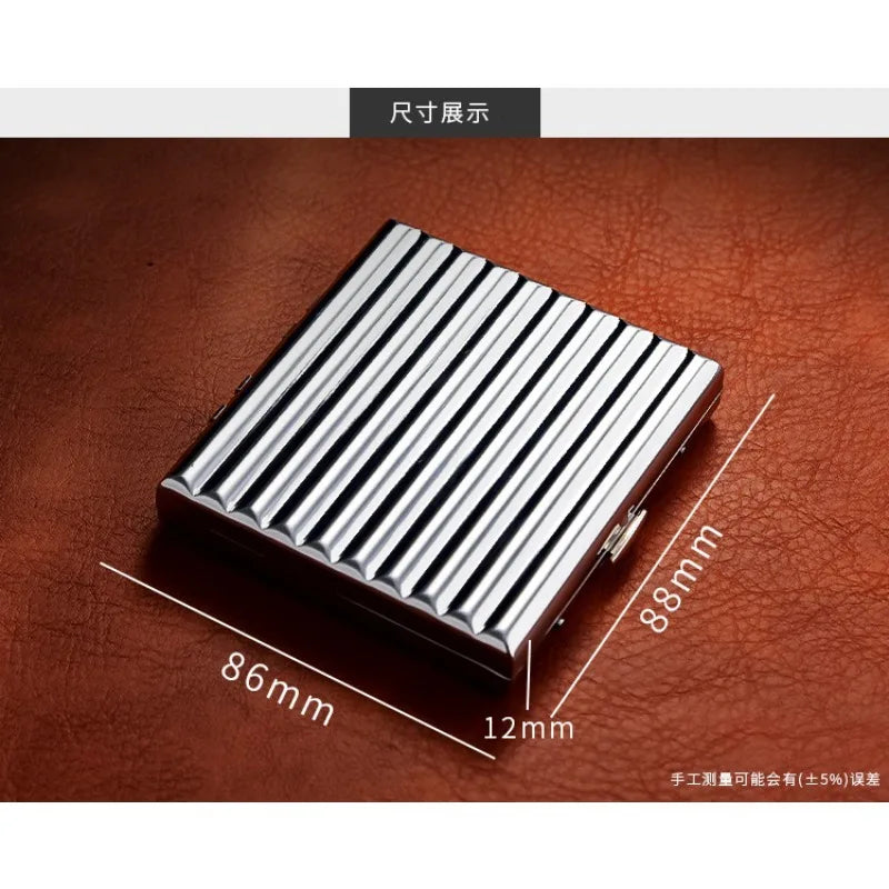 20 pack Large capacity Metal Cigarette case Personalized flip up Sealed Waterproof portable Cigarette Box Smoking Accessories