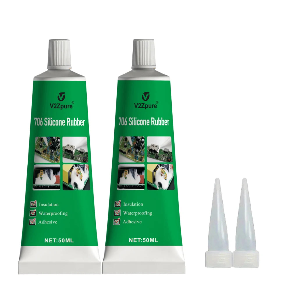 Silicone Industrial Adhesive 706RTV Silicone Rubber Translucent Electronic Waterproof Sealant Component Sealing Glue AntiLeakage