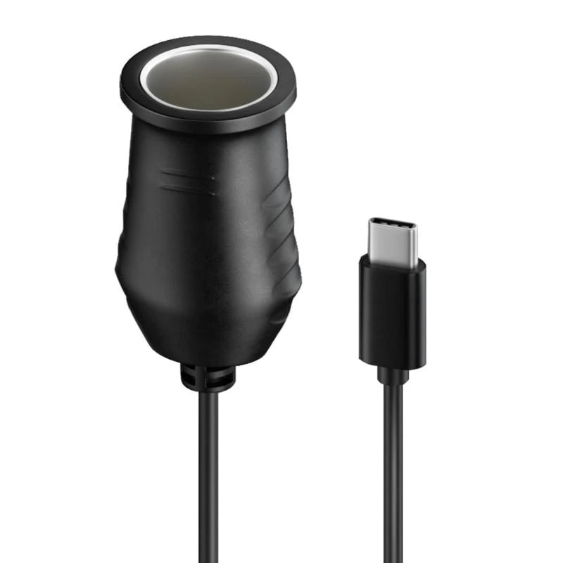 65W USB C To 12V Cigarette Socket Male to Female Cigarette Adapter Converter Car Electronics Accessory