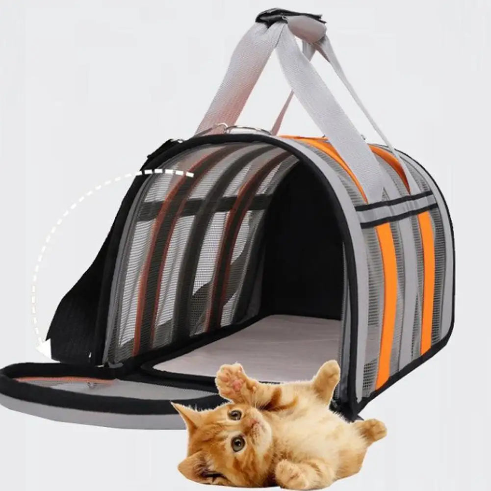 New Breathable Cat Outing Bag for Pet Dog, Summer Skew Straddle, Portable, Foldable, Small and Medium-sized Dog Cage