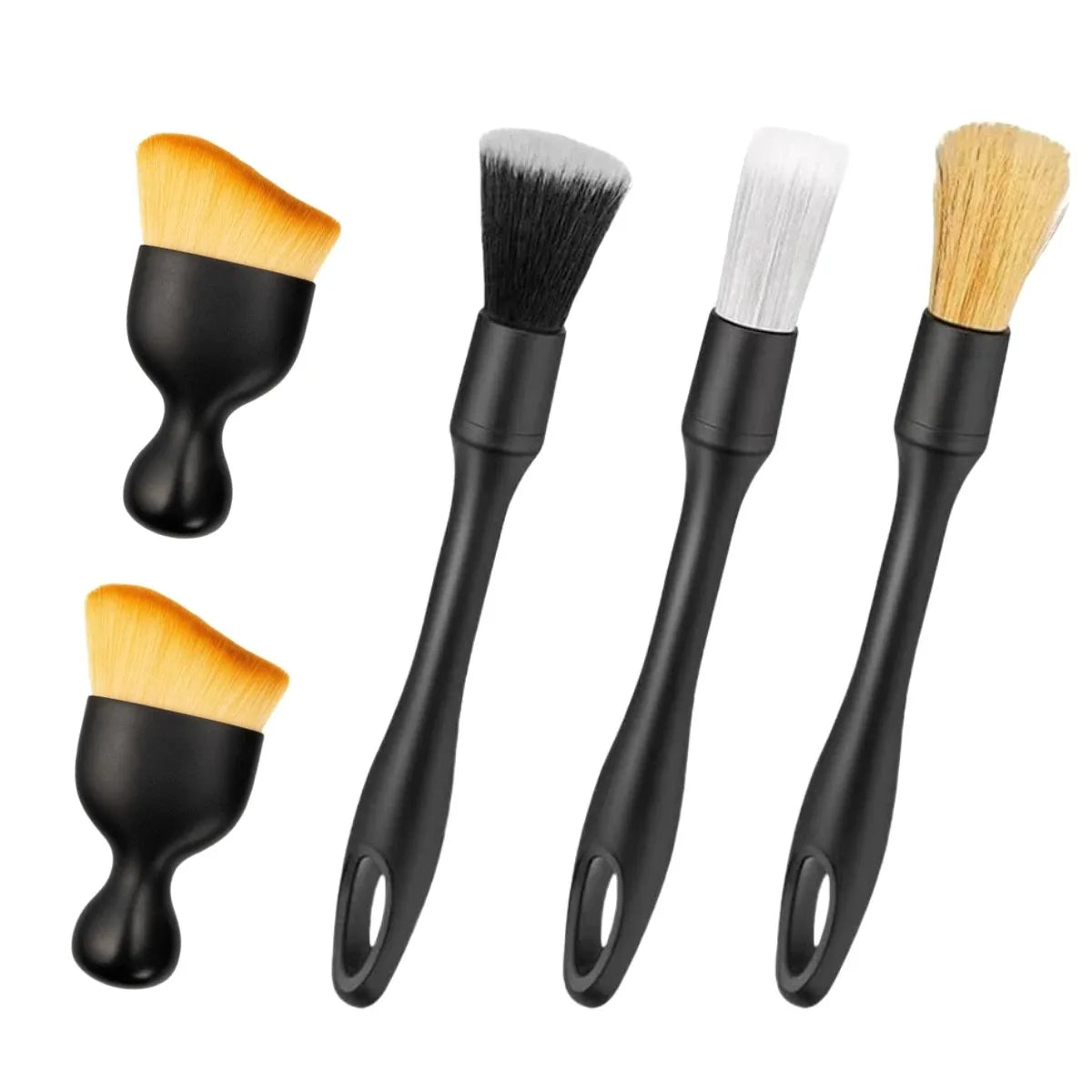 Car Detailing Brush Set 5PCS Auto Interior Cleaning Tools Air Vent Dust Duster Crevice Cleaner Car Wash Brushes for Vehicle Care