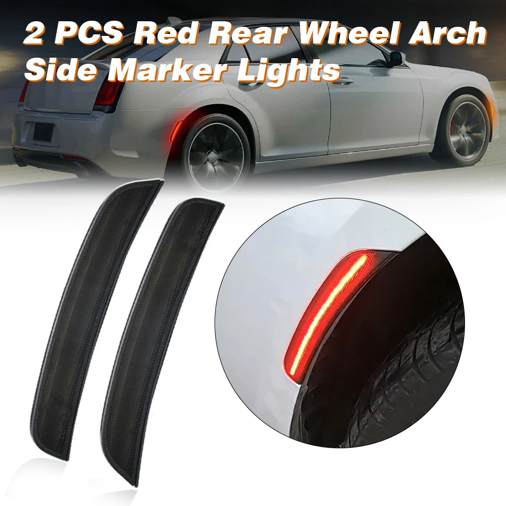 4 pcs For Chrysler 300 2015 2016 2017 2018 2019 2020 2021 Car Front Rear Side Marker Light 68214402AD 68214403AD