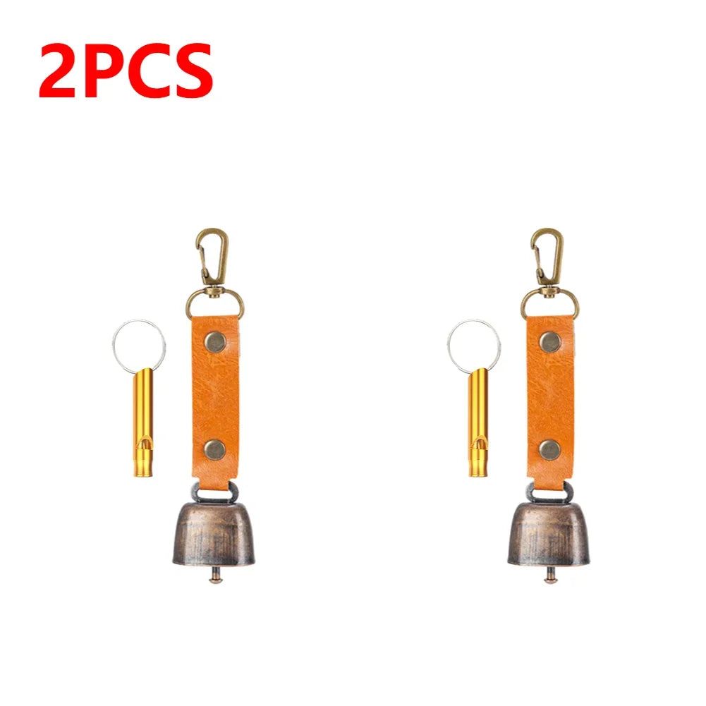 1-5PCS Loud Bear Bell with Emergency Whistle Set with Magnetic Silencer Bear Repelling Bell Hanging Bear Bell for Bear Deterrent