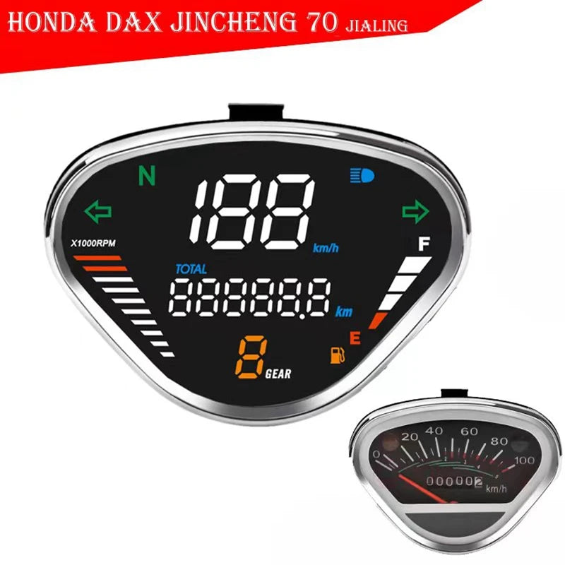 For Honda DAX 70 CT50 CT70 Jialing70 Motorcycle METER DIGITAL Odometer LED Instrument Assembly Adjustable Riding Time