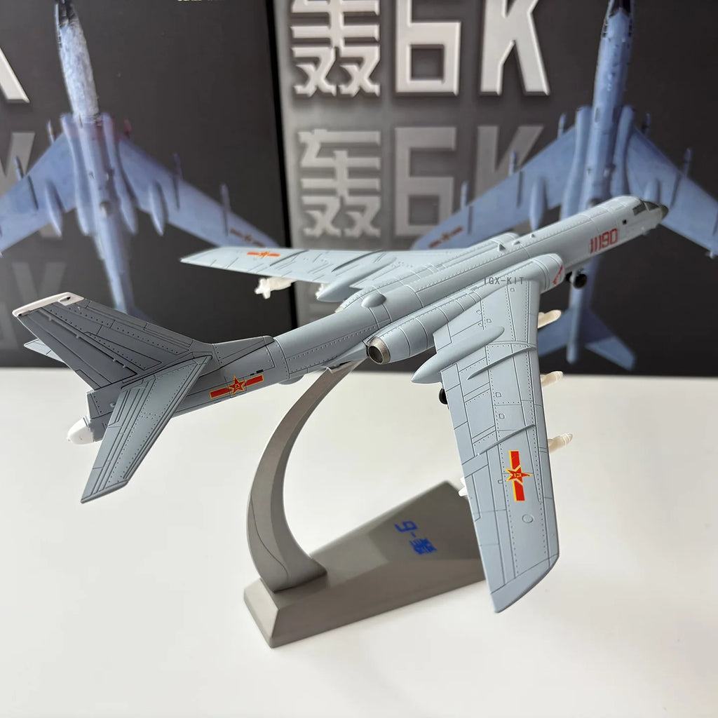 1: 144 Scale Diecast Chinese Air Force H6K Aircraft Models Alloy Strategic Fighter For Children Toy Planes Gifts Room Decoration