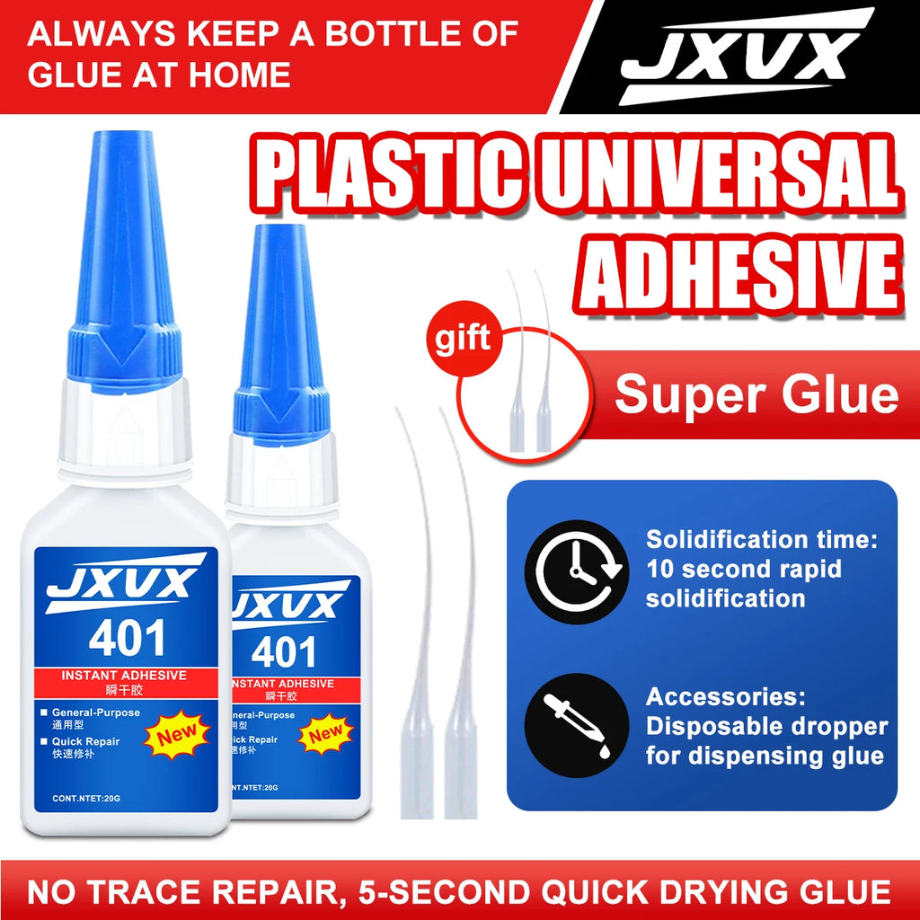 1/3/10 Pcs 401 Super Glue Instant Cyanoacrylate Quick Dry 502 Adhesive Leather Rubber Wood Metal Strong Bonding Liquid Glue Tool, Fast Fixing Transparent Adhesive