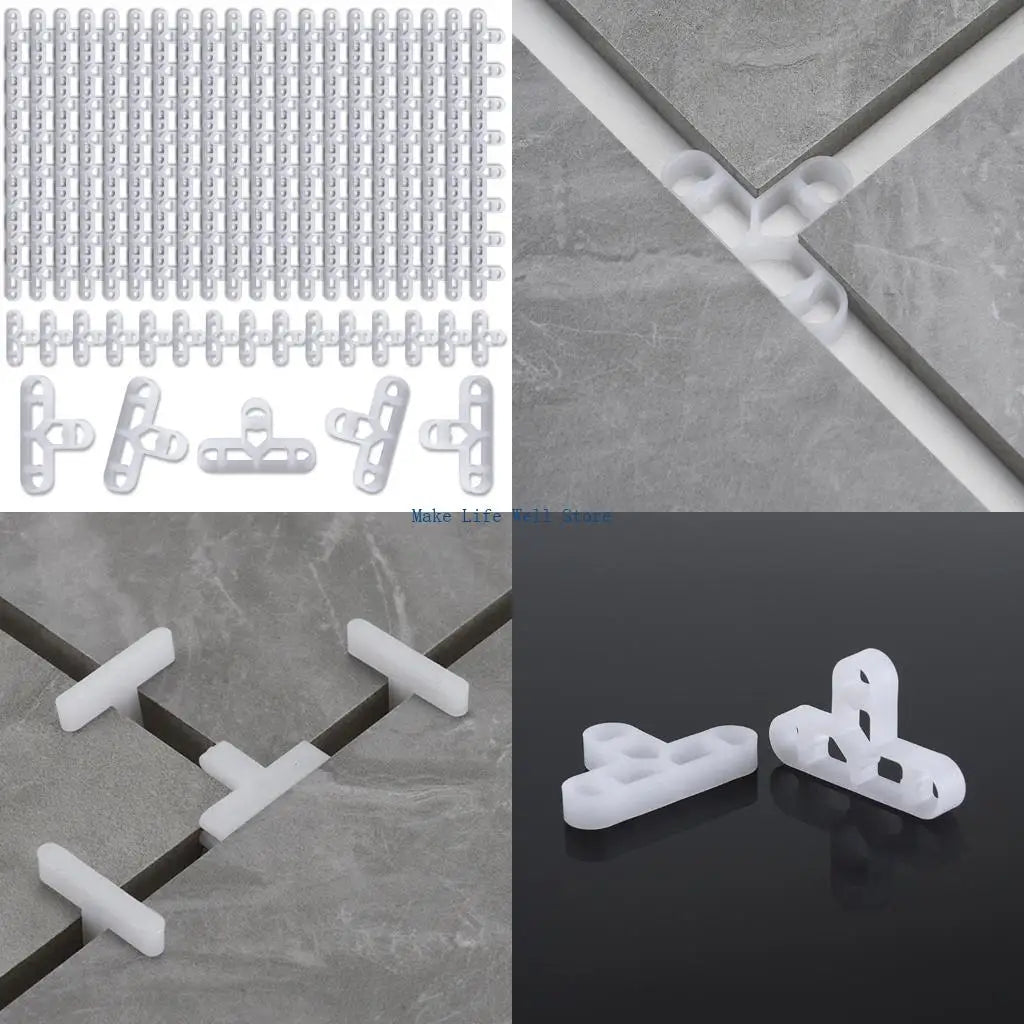 200 Pieces Multipurpose 10mm 3/8 Inch Brick Wall and Deck Board Spacers for Leveling Systems With Clear Designs