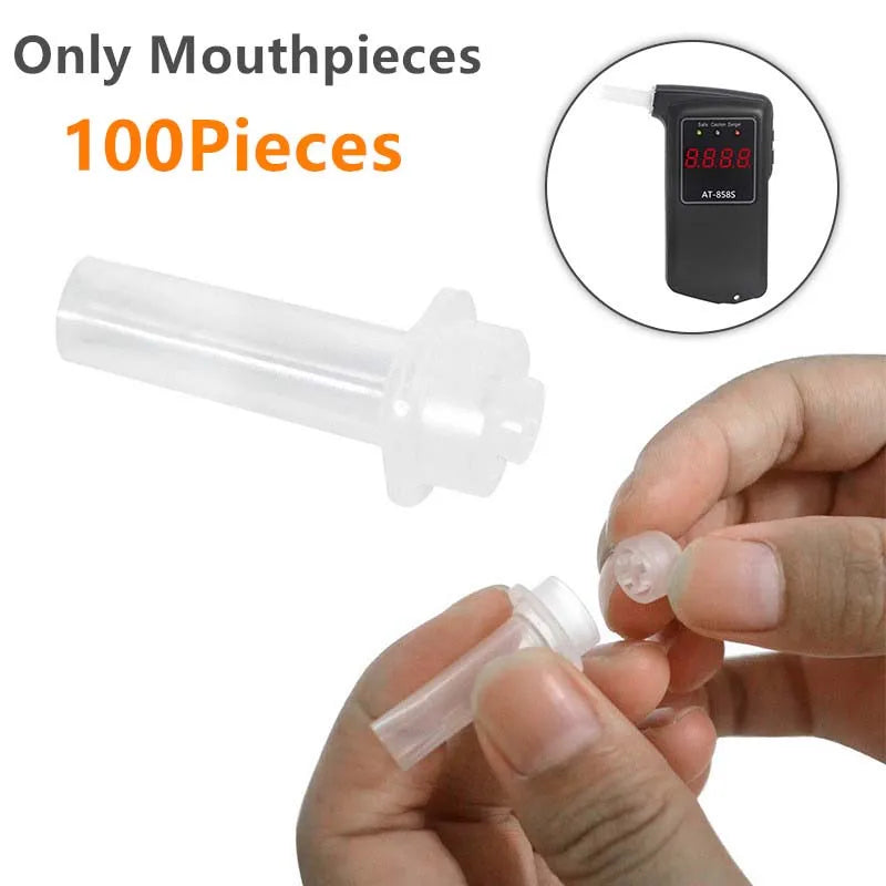 100pcs/lot Digital Breath Alcohol Tester Breathalyzer Mouthpieces Blowing Nozzle for AT-858S Alcohol Tester  Mouthpieces