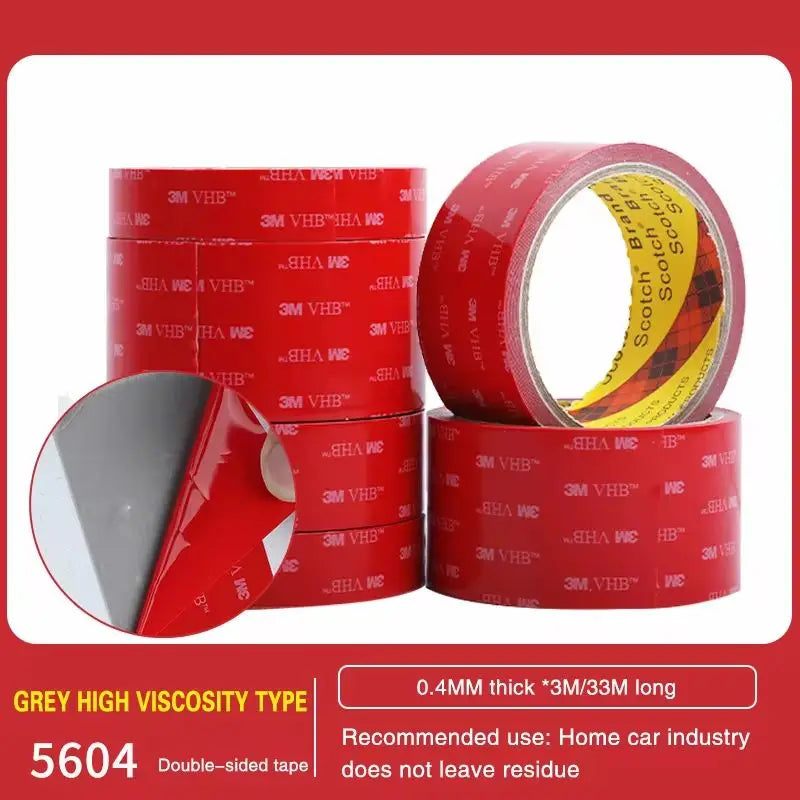 3M Extra Strong Double Sided Tape Adhesive 5604 3m Long 0.4mm Thick for Car Home Industry Special Strong Double-Sided Tape