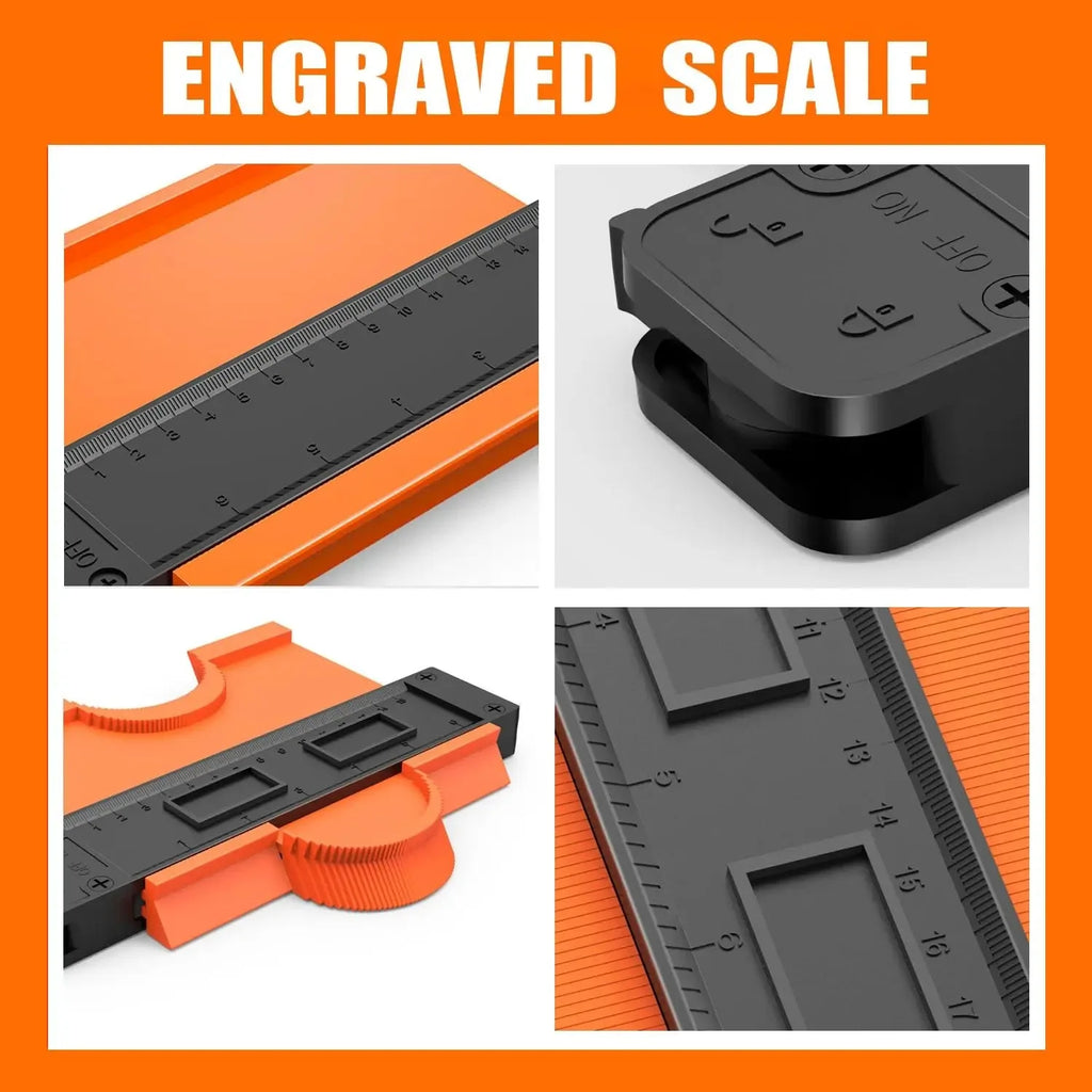Contour Gauge Engraved Scale Contour Gauge Profile Tool Duplicator Measure Copy Tool Shape Duplicator for Woodworking Flooring