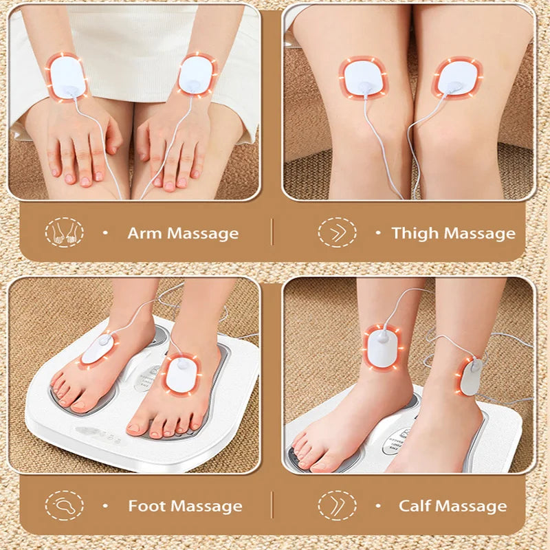 Vibration Foot Leg Trainer with Heat,Remote Control,Adjustable Vibration Speed Electric Machine, for Circulation,Plantar Fa