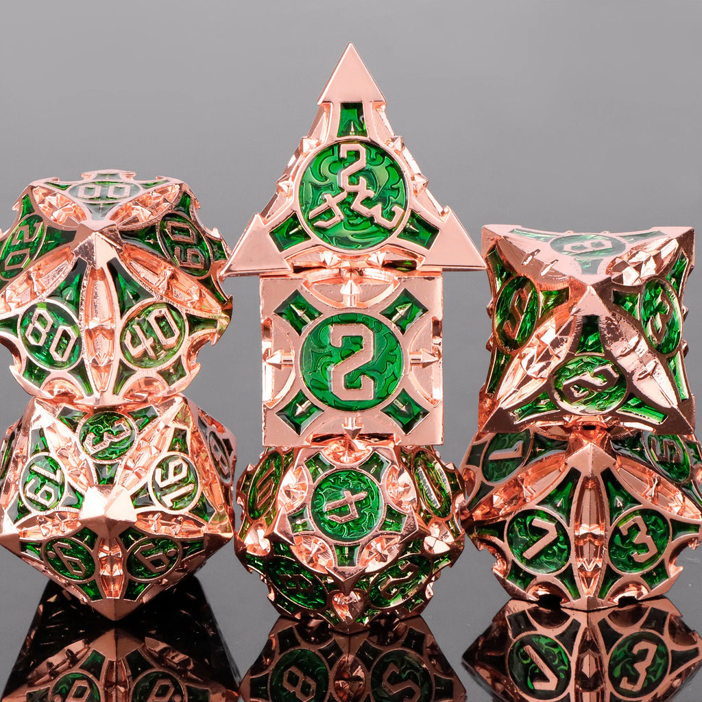 D and D Dice RPG Metal Dice for DnD Polyhedral Dice For Dungeons and Dragons Dice Role Playing Games D&D Dice Gifts Green Dice