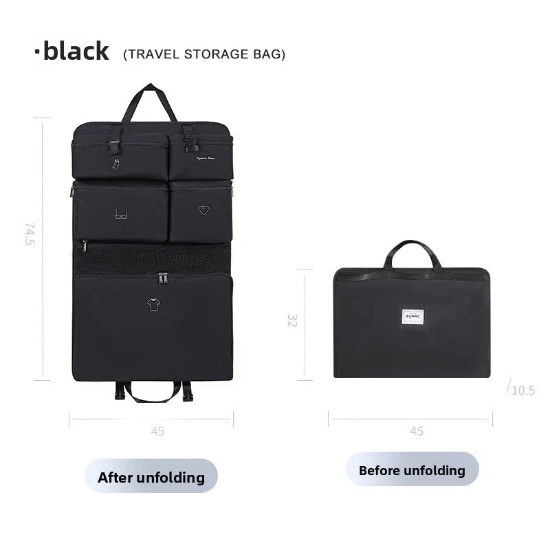 Travel Organizer Bag Set,Portable Large Capacity Foldable Storage Bag for Business TripLuggage Suitcase Clothe Closet Wall Mount