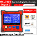 Professional Tools Dual-axis Inclinometer Digital Display Level Gauge Angle Finder Protractor Tool Angle Meter Level Box DXL360S