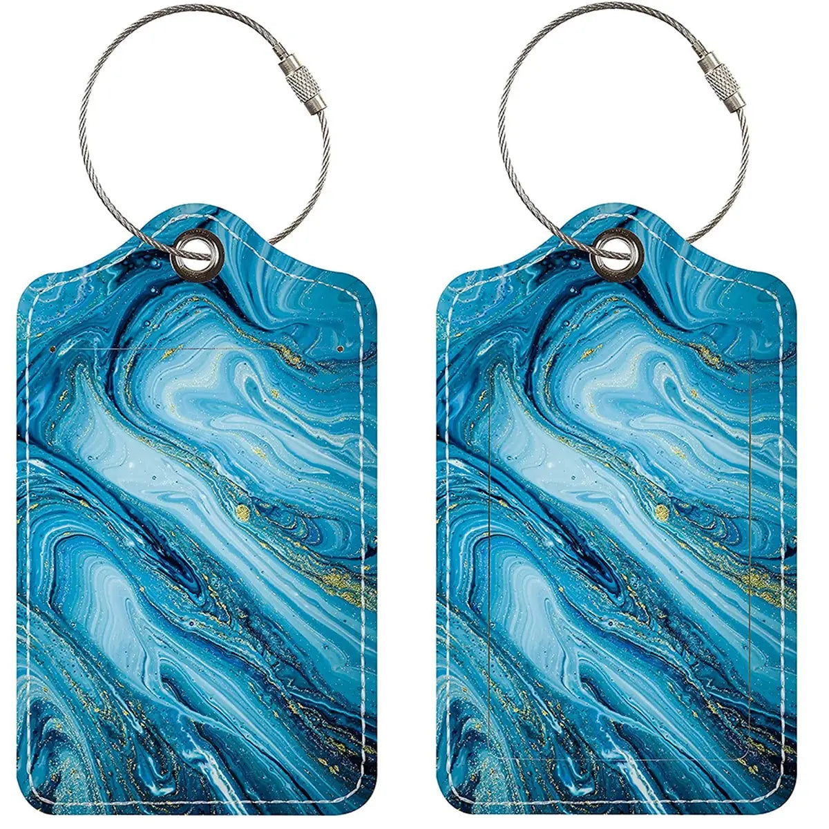 Women Men PU Leather Luggage Tag Suitcase Identifier Label Baggage Boarding Bag Tag Name ID Address Holder Travel Accessorie