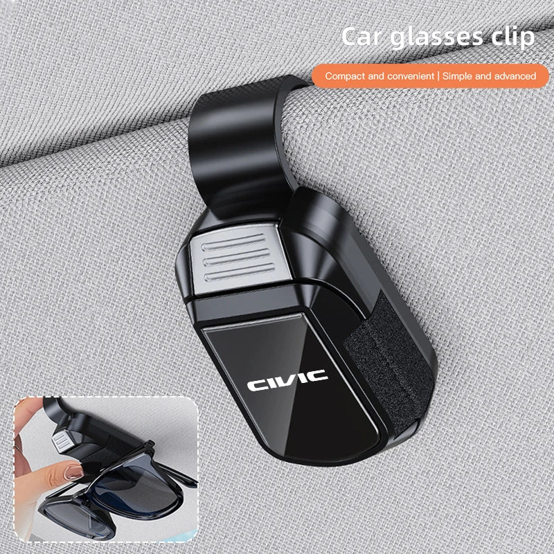 Car Sunglasses Clip Sun Visor Glasses Holder Card Ticket Clamp For Honda Civic Fit Jazz Accord Pilot CRV Odyssey Passport City