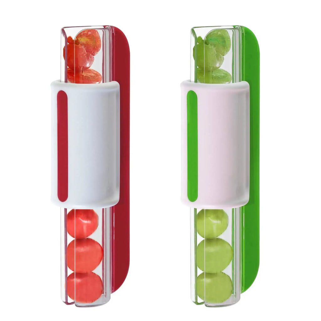 Tomato Grape Cherry Slicer Fruit Vegetable Salad Manual Slicer, Fruit and Vegetable Tool Kitchen Gadget, Progressive Zip Slicer