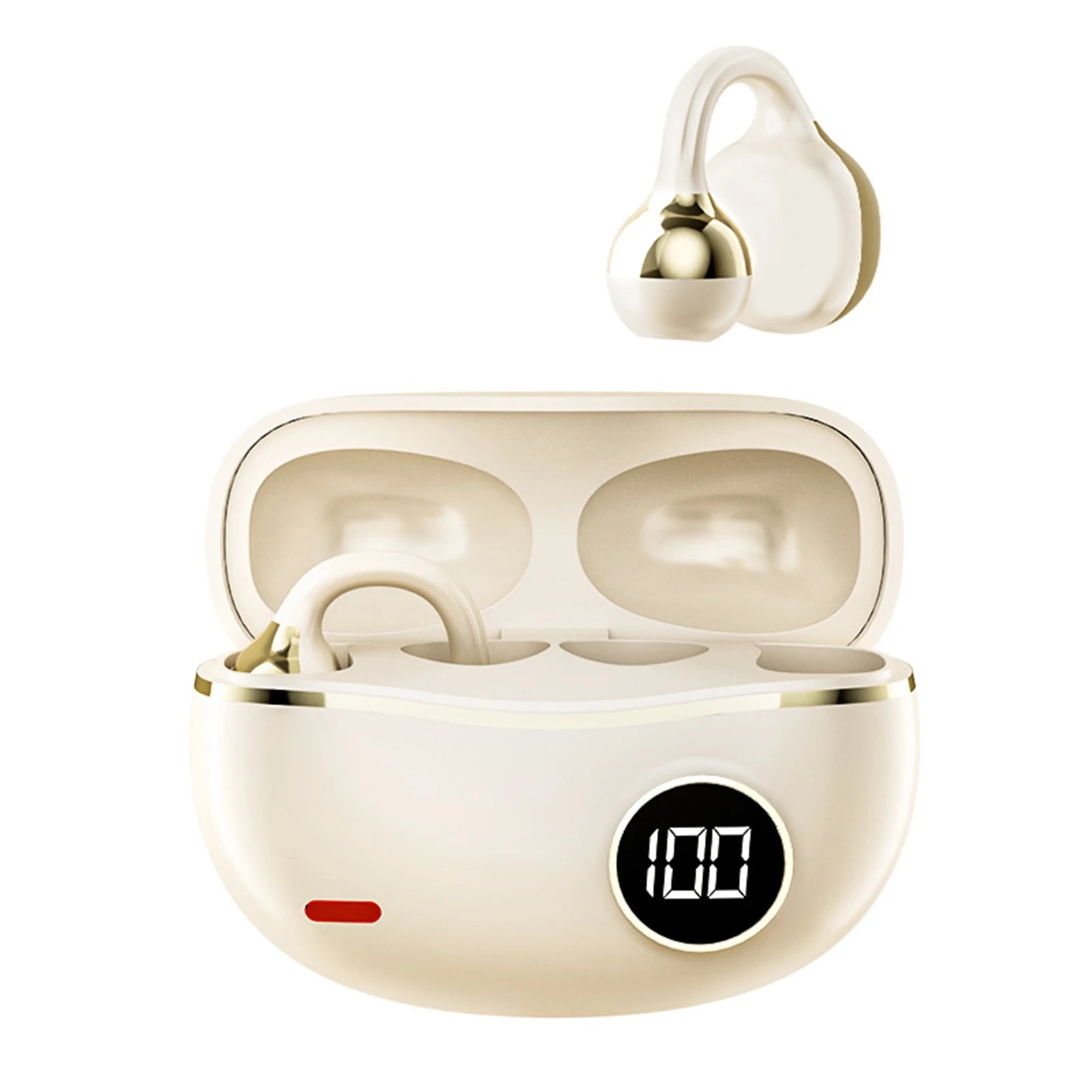 New Wireless Headphones Bluetooth Headset With Mic Handsfree Noise Canceling Earphones Clip Ear Music Sports Gaming Earplug
