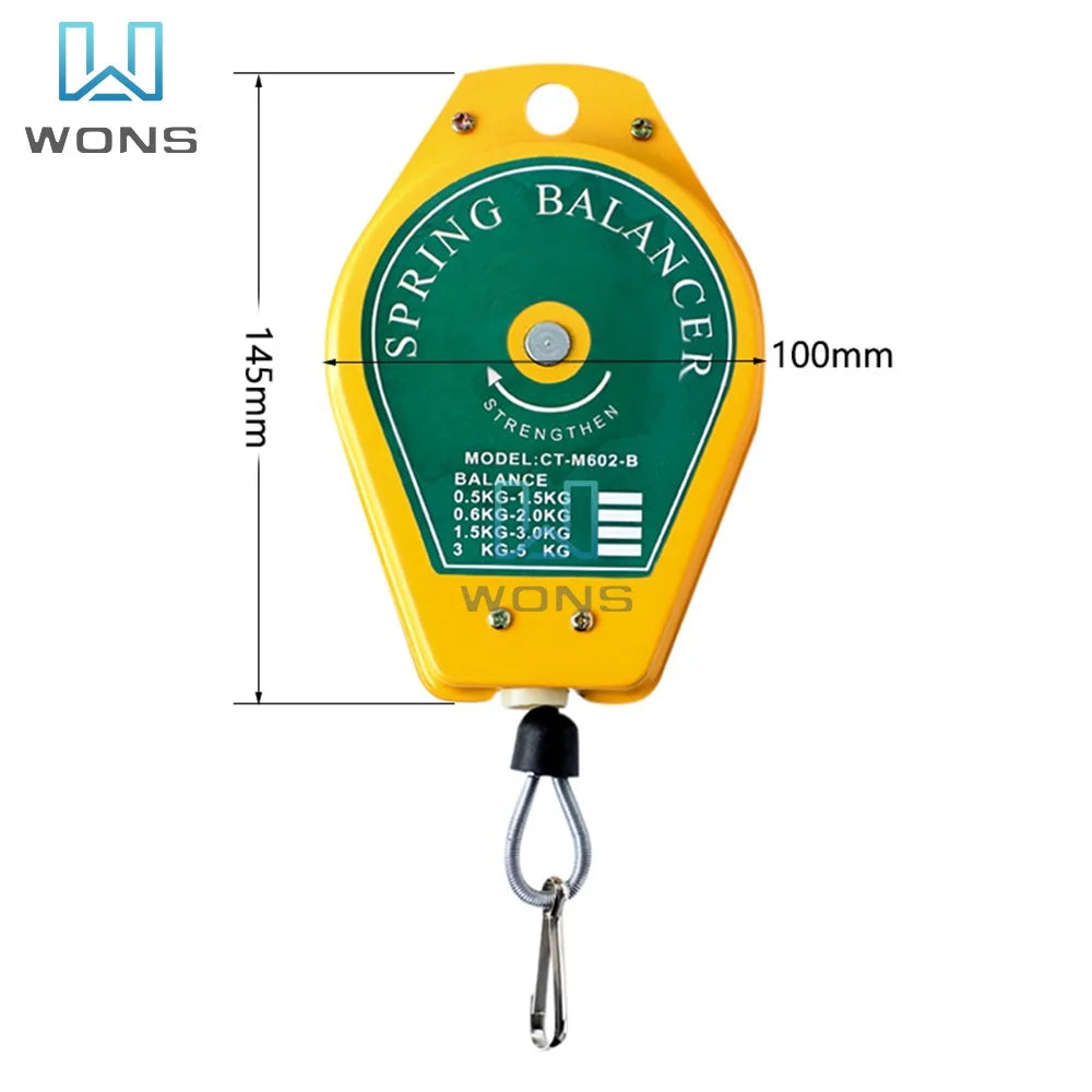 Retractable Spring Balancer Screwdriver Hanging Torque Wrench Hanger Steel Wire Rope Measuring Tool Holder 0.6-2.0KG Balancer