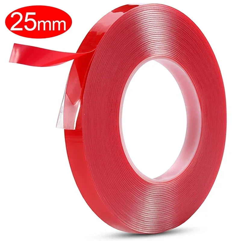 5-30mm Double Sided Adhesive Tape trong Viscosity Transparent Polyester Resin Tapes No Traces Fixed Stickers for Home Office