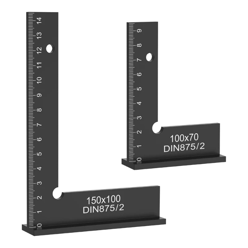 Right Angles Ruler Set for Engineers and Construction Work Portable