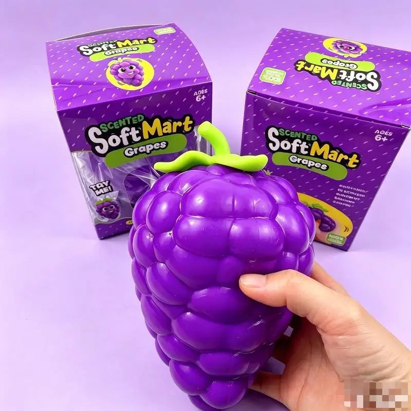 1PC Grape Squishy Toy Realistic Bunch Squeeze Natural Scent Portable Relaxation For Gift Daily Anxiety Release Slow Rising