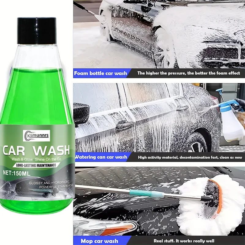 Car Wash Shampoo Concentrate 1:200 Dilution High Foam Car Body Cleaner - 150ml / 3.4Oz