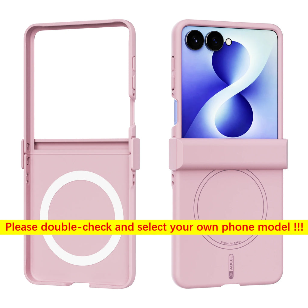 For Samsung Galaxy Z Flip8 7 FE 6 5 Phone Case Magnetic Silicone Wireless Charging Three-In-One Hinge Tough PC Cover Hard Fundas