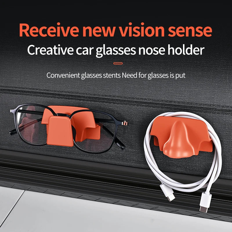New Sun Visor Glasses Holder Car Sunglasses Clip Data Cable Storage Holder Car Sunglasses Holder Eyeglasses Clips Accessories