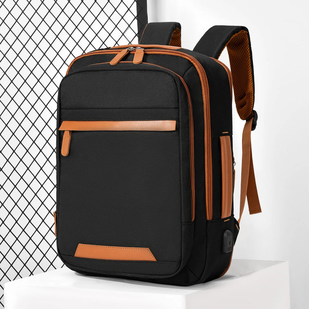 High-Quality USB Rechargeable Backpack Men's Waterproof Bag Large Laptop Backpack Unisex School Bag Youth Backpack