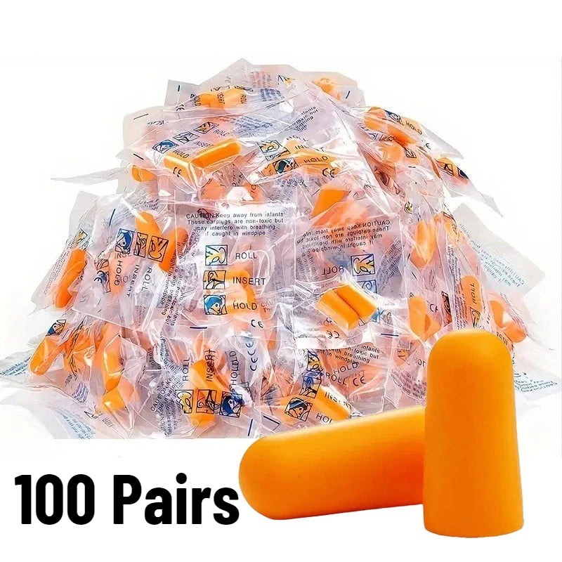 20/50/100Pairs Noise Cancelling EarPlugs Double Soundproof Earplugs Soft Material Fit Ear Shape Travel Sleep School Study