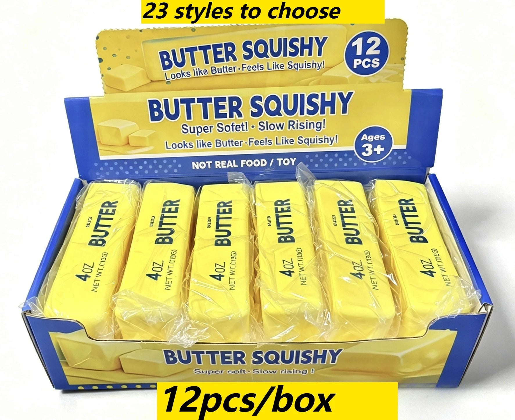 1/6/12pcs Soft Slow Rebound Butter Stick Realistic Silicone Squeeze Stress Relief Gadget Funny Anti-Anxiety ﻿Squeeze Party Gift