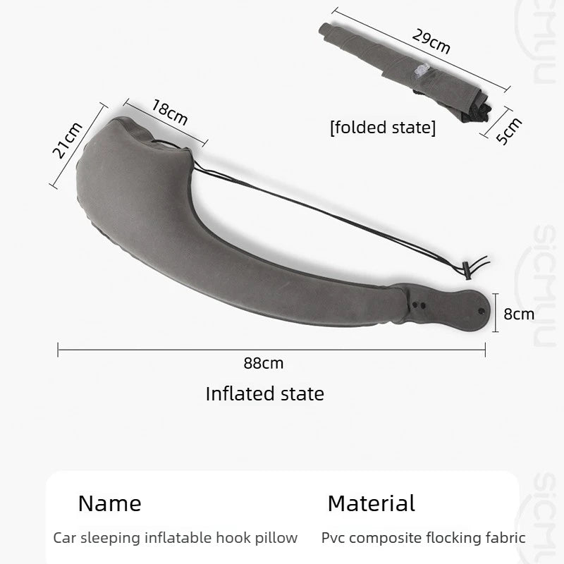 Inflatable Travel Pillow Sleeping Companion Perfect for Cars Planes and Trains Side-Sleeping Neck Support Pillow Portable Neck