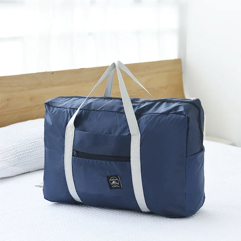 Large capacity folding travel bag hand-held luggage bag moving accept travel bag can be used for business trips drawbar storag