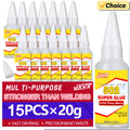 5pcs 20mL 502Extra Strong Super Glue Instant Adhesive Fast Dry For Home Decor Party Decoration Resin Art Silicone Mold Bonding .